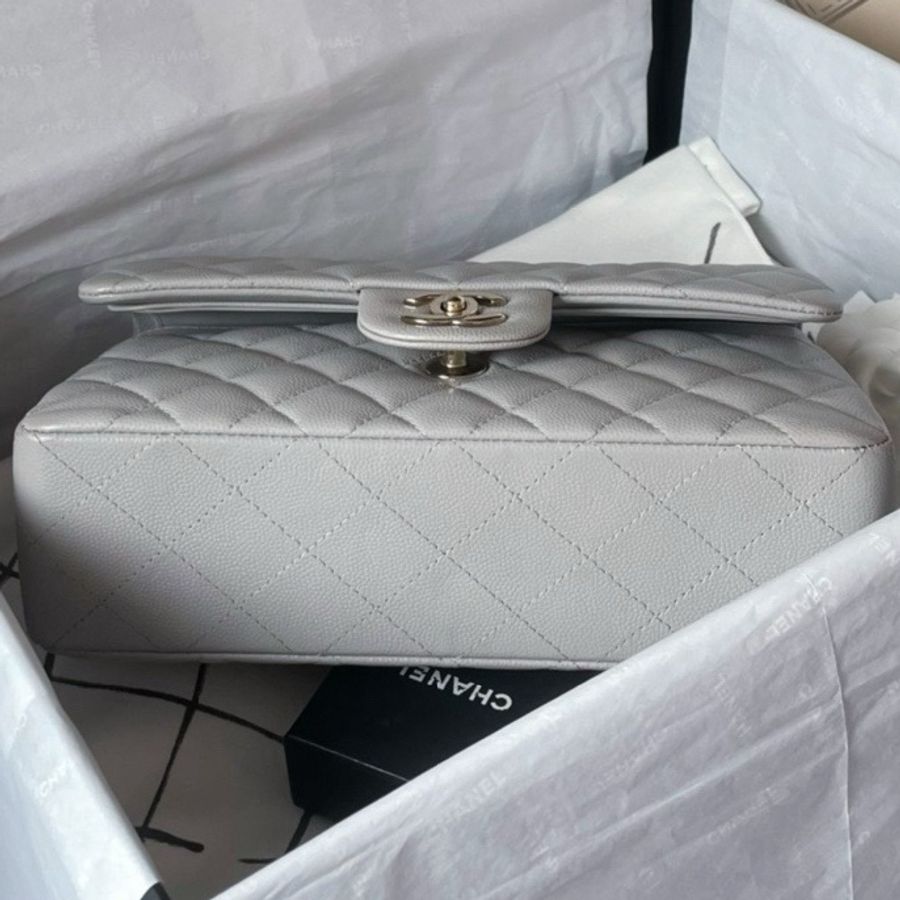 Chanel Caviar CF23 荔枝皮金扣-5