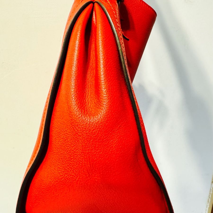 LOUIS VUITTON LV路易威登 MM編織單把肩背包 紅-7
