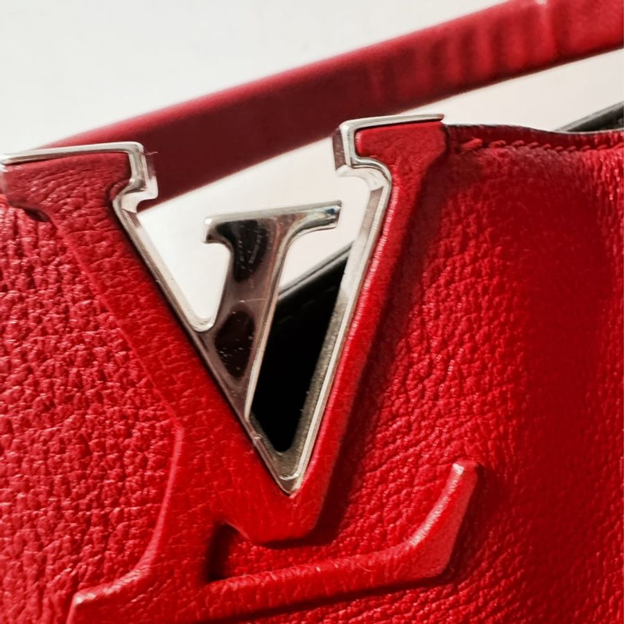 LOUIS VUITTON LV路易威登 MM編織單把肩背包 紅-19