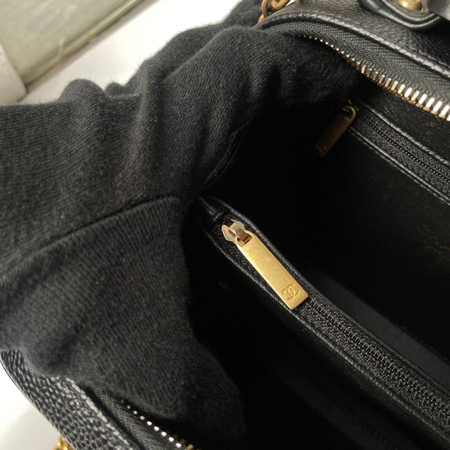 Chanel Vanity Case黑荔枝皮 21cm-6