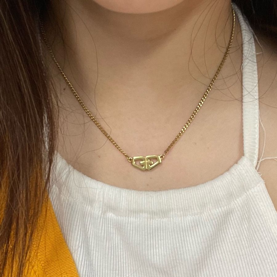 Givenchy Vintage Twin “G” Logo Necklace 紀梵希中古雙G項鍊-0
