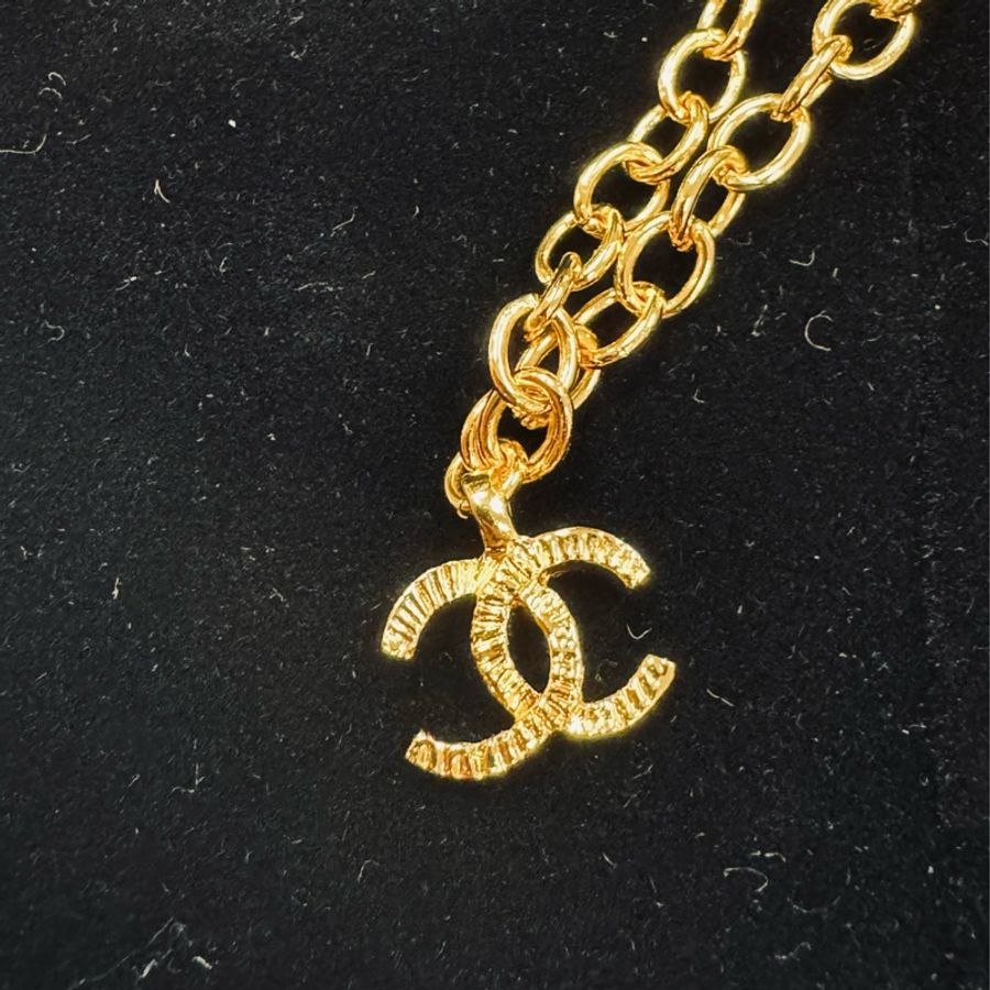 Chanel Vintage logo項鍊 鎖骨鍊 古董飾品-2