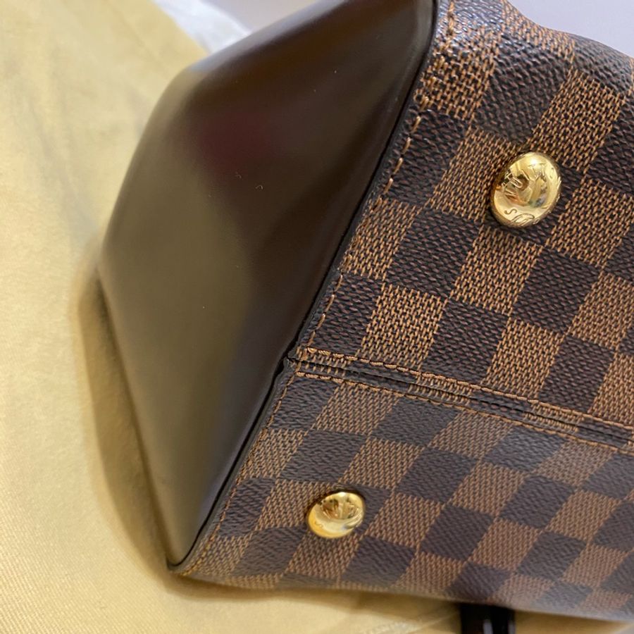 LV 棋盤格手提包 有背帶可肩背-12