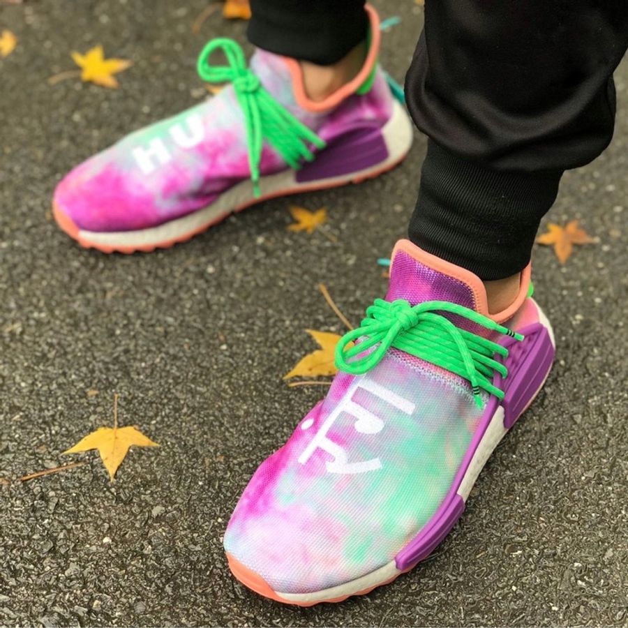 Adidas NMD 菲董 Pharrell Williams Hu Holi 綠紫 梵文水彩粉紫 黑紫-3