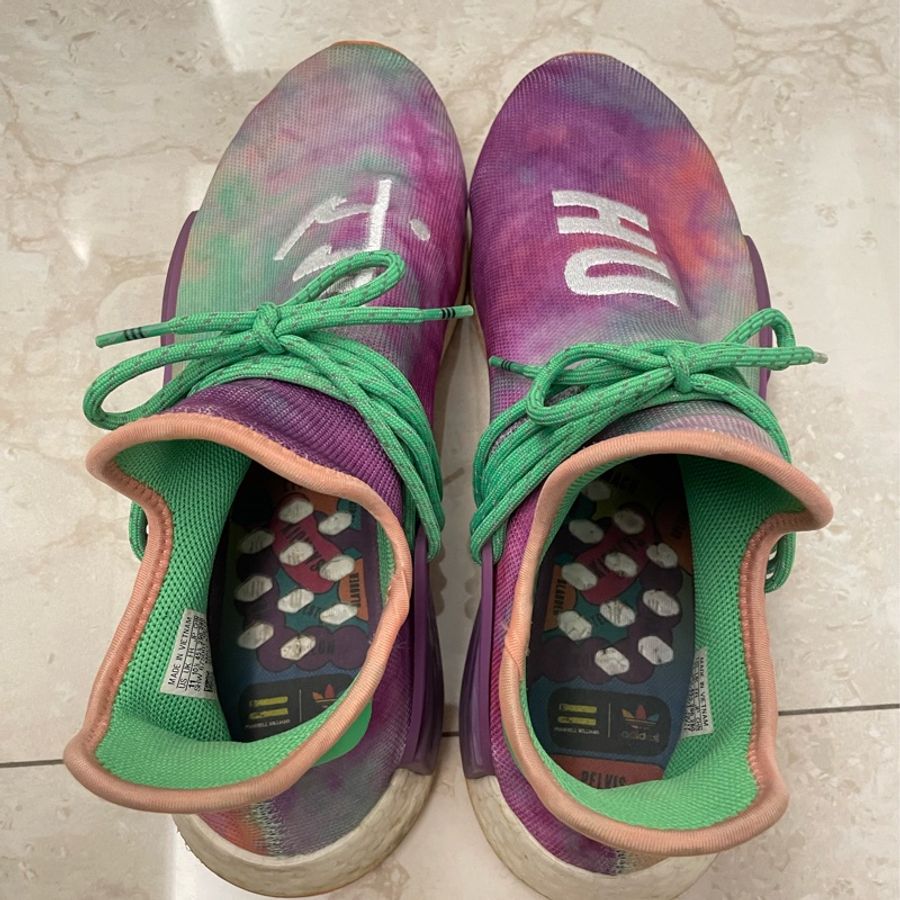 Adidas NMD 菲董 Pharrell Williams Hu Holi 綠紫 梵文水彩粉紫 黑紫-4