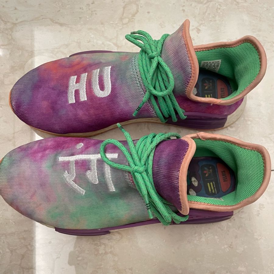 Adidas NMD 菲董 Pharrell Williams Hu Holi 綠紫 梵文水彩粉紫 黑紫-5