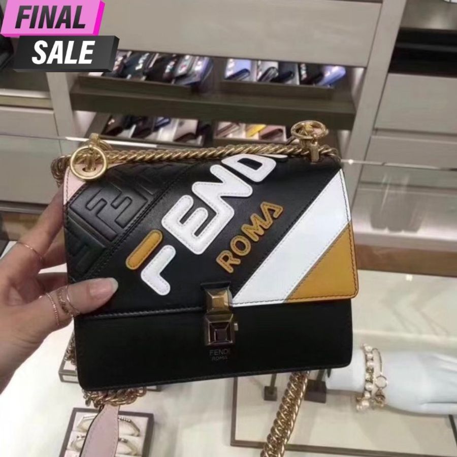 【促銷品】Fendi 8M0381 Mania 小款 Kan I 小牛皮包-0