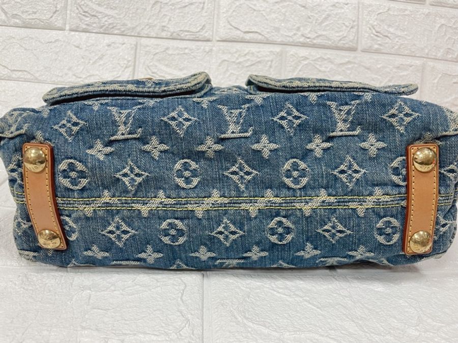 Lv牛仔單寧Baggy腋下枕頭包-21