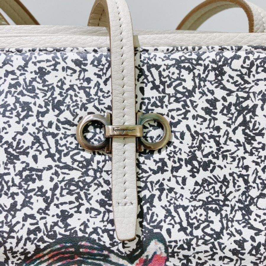 菲拉格慕 SALVATORE FERRAGAMO XUO SONG LIMITED EDITION TIGER PATTEN TOTE BAG LEATHER-3