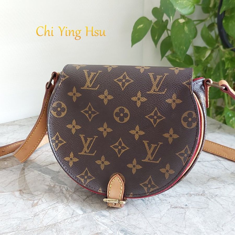 Louis Vuitton 🎀現品實拍 🎀LV M51179 Tambourin 老花鈴鼓包斜/肩背包~二手約9成新-0