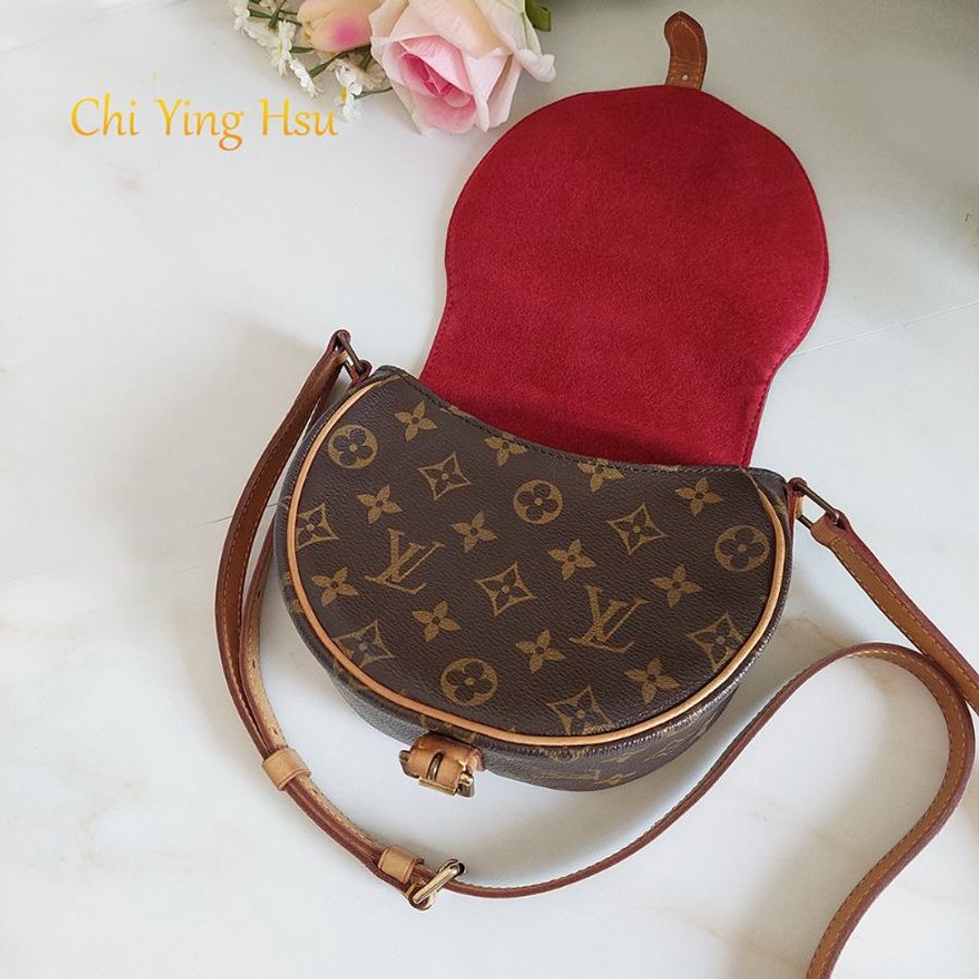 Louis Vuitton 🎀現品實拍 🎀LV M51179 Tambourin 老花鈴鼓包斜/肩背包~二手約9成新-16