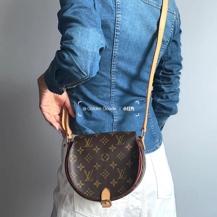 Louis Vuitton 🎀現品實拍 🎀LV M51179 Tambourin 老花鈴鼓包斜/肩背包~二手約9成新-19