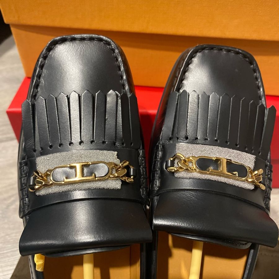 全新TOD’S黑色樂福鞋-9