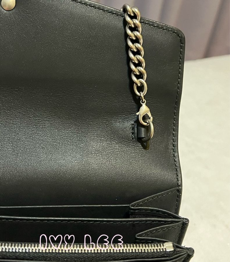 Gucci 黑色絨面革 Dionysus 401231 酒神 斜背包 肩背包 WOC 鏈條包 二手精品-5