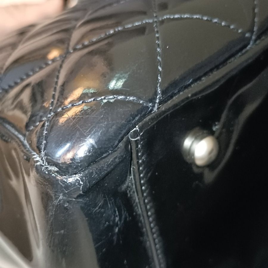 CHANGL香奈兒漆皮手提包肩揹包-13