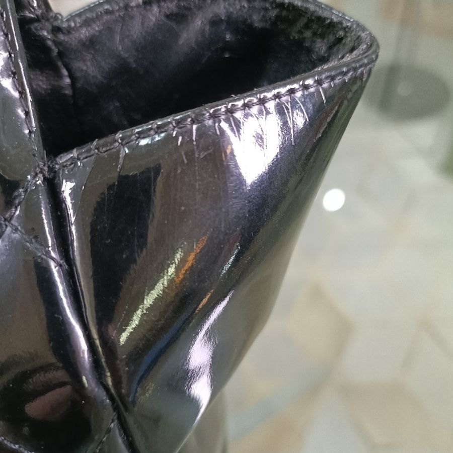 CHANGL香奈兒漆皮手提包肩揹包-27