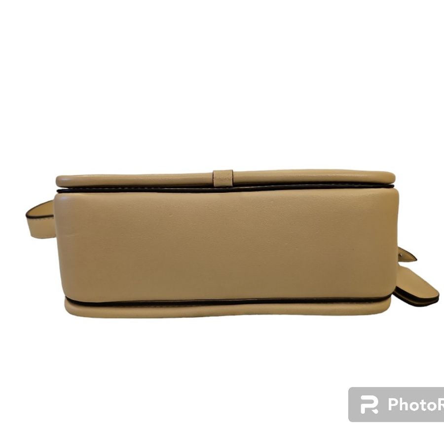 Coach studio (全新) 緹花復古c logo內麂皮小方包 冰川白-9