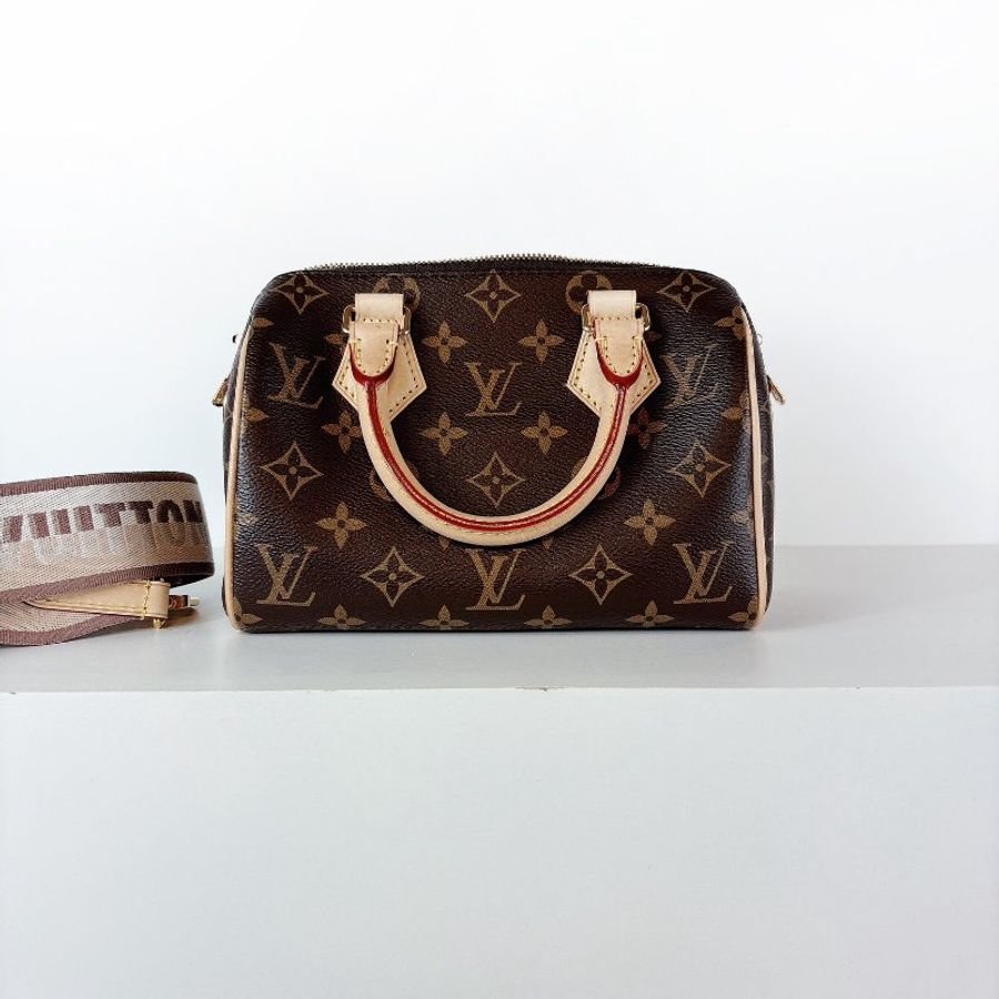 Lv Speedy 20 新款 奶茶色背帶-1