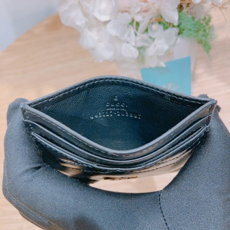 Gucci 古馳經典GG卡包 Card Holder gucci卡包 黑色-4