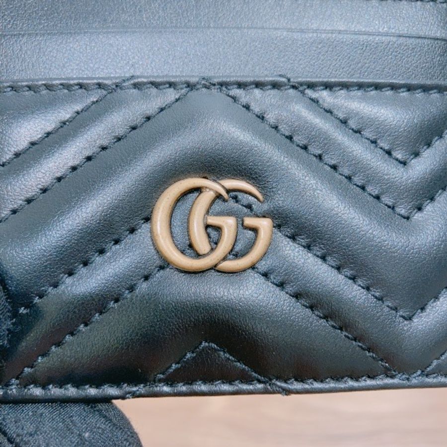 Gucci 古馳經典GG卡包 Card Holder gucci卡包 黑色-5