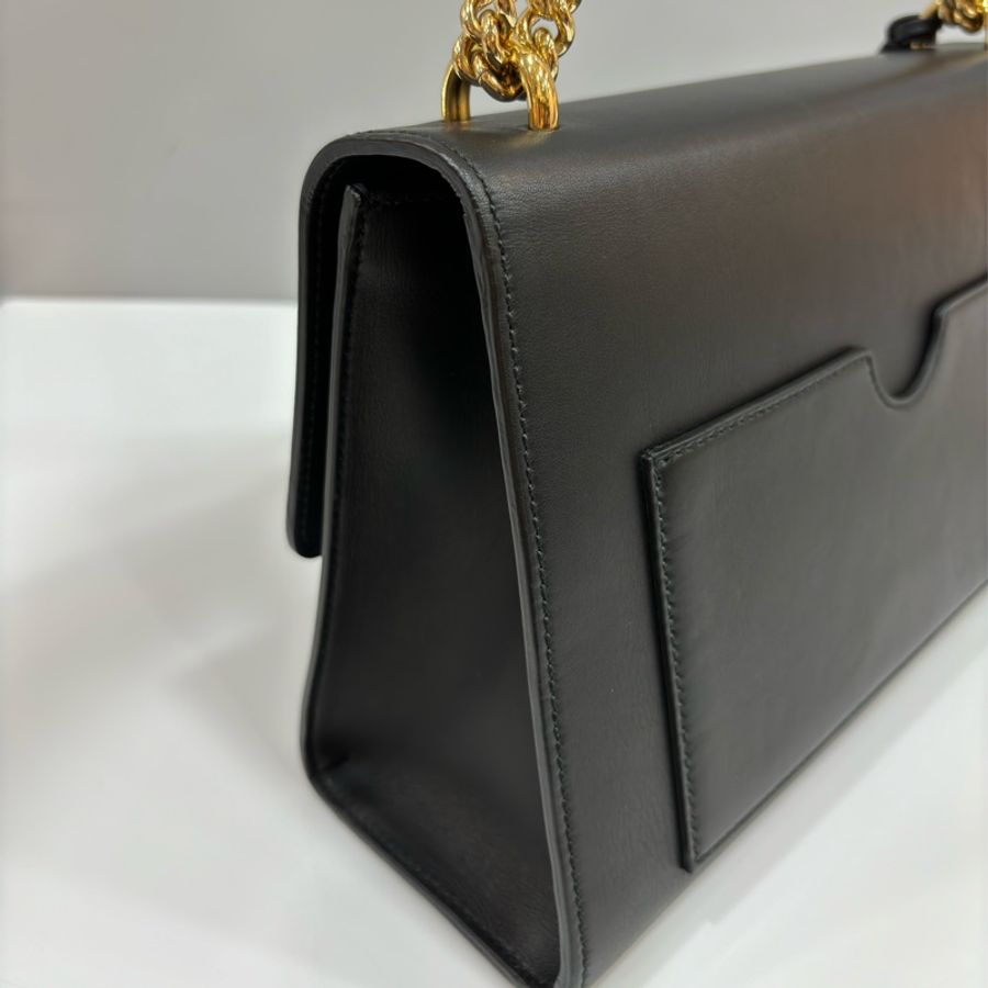 GUCCI 409486 黑色 金釦 鎖頭 Lock 肩背包-2