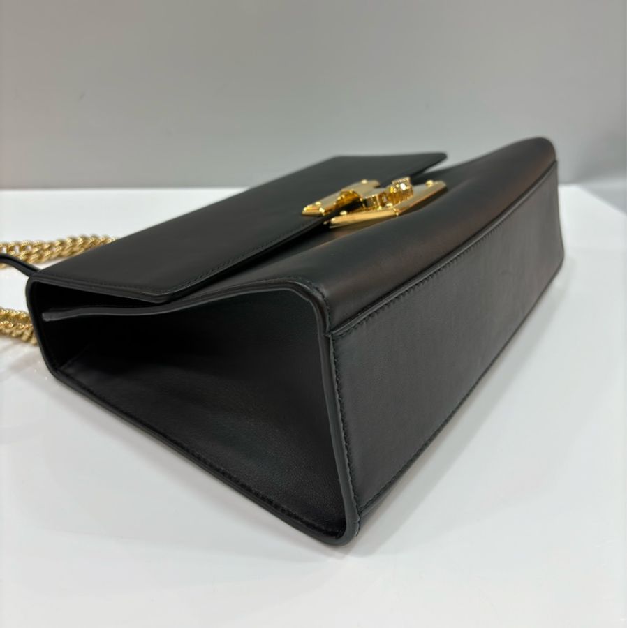 GUCCI 409486 黑色 金釦 鎖頭 Lock 肩背包-8