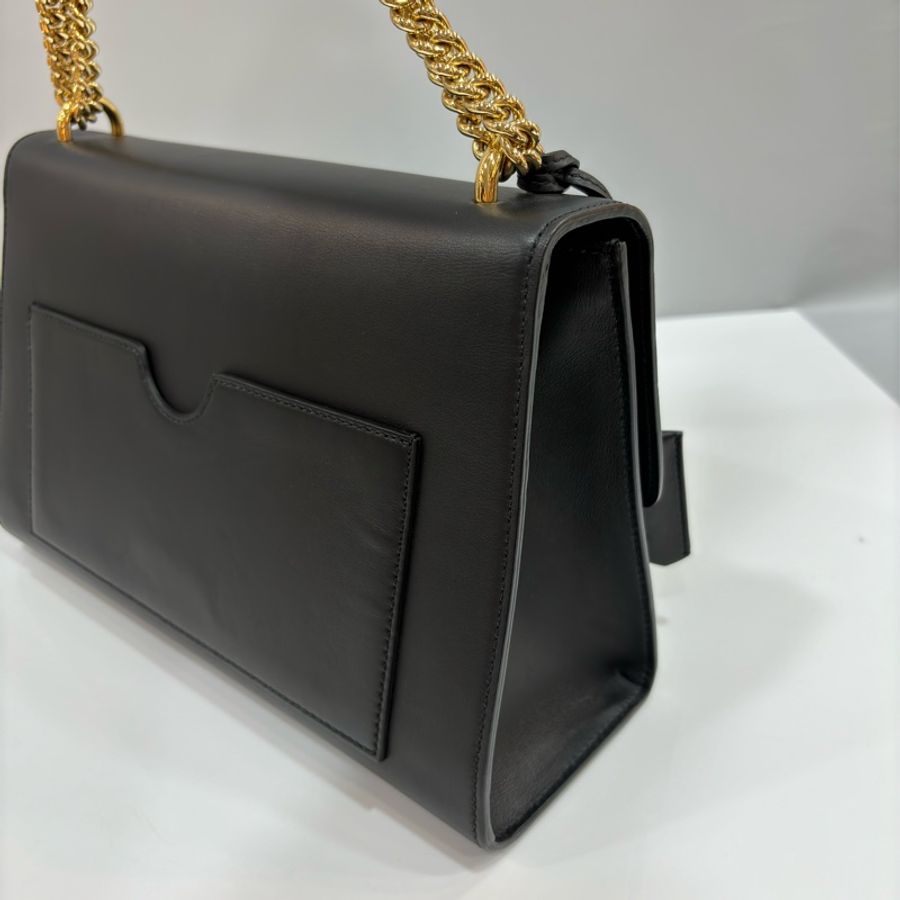 GUCCI 409486 黑色 金釦 鎖頭 Lock 肩背包-12
