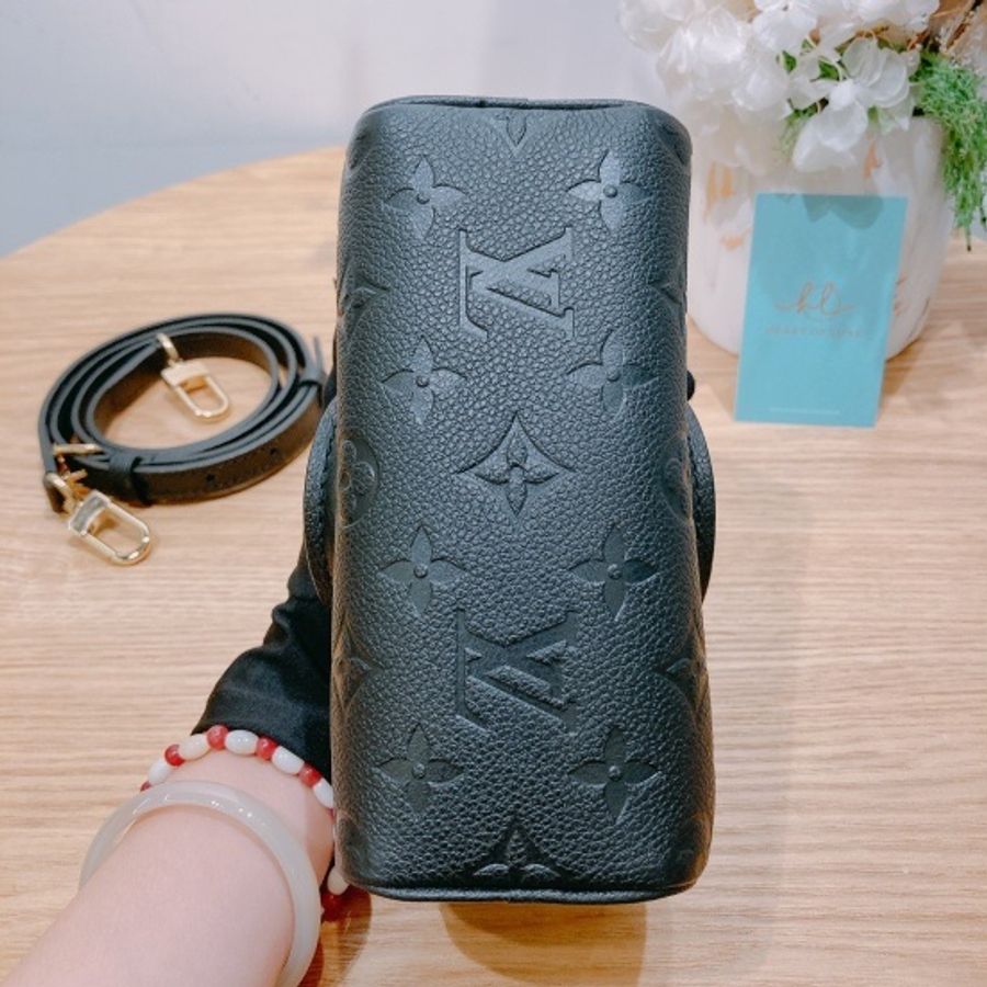 Louis Vuitton 路易威登金扣手挽肩背兩用袋黑色 Nano Speedy Monogram Empreinte Leather-3