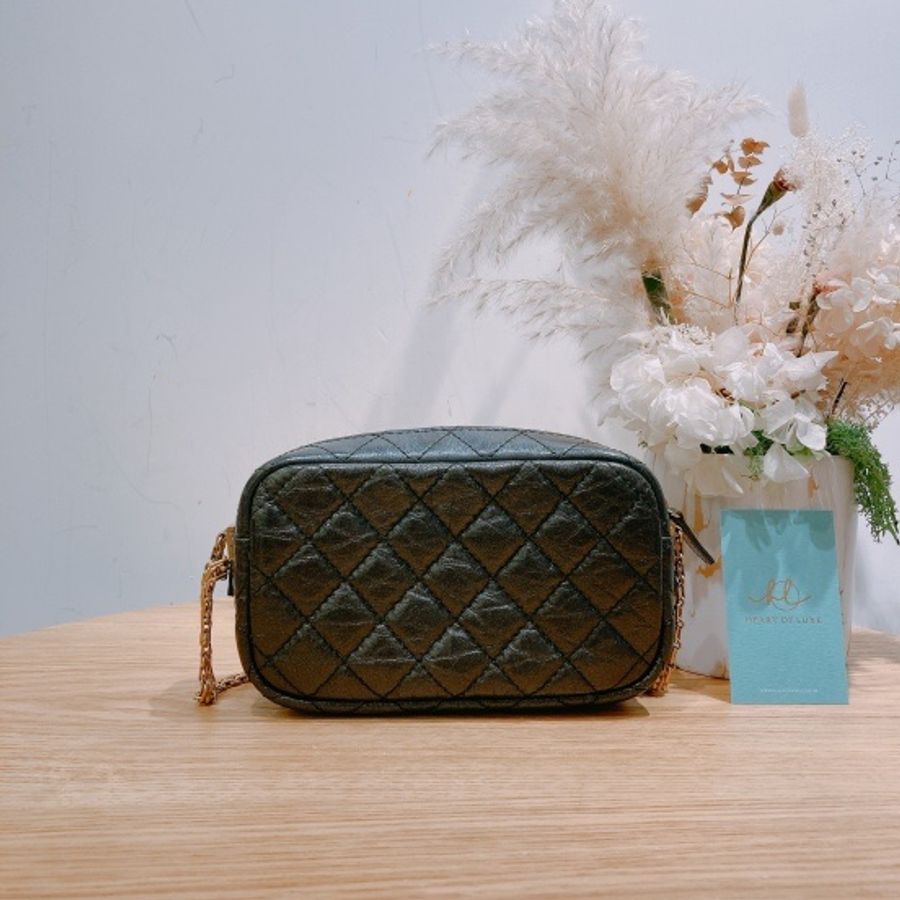 Chanel 仿舊小牛皮及金色金屬 2.55迷你手袋Mini 2.55 Carmera Bag-6