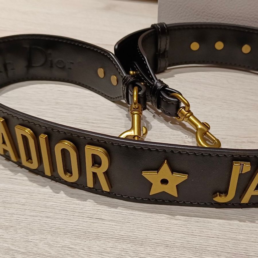 Christian Dior 經典 J’ADIOR 肩背包 鍊帶肩背包 手拿包 斜背包掀蓋式 黑色小牛皮 另附兩款背帶-5