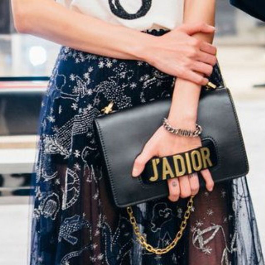 Christian Dior 經典 J’ADIOR 肩背包 鍊帶肩背包 手拿包 斜背包掀蓋式 黑色小牛皮 另附兩款背帶-8