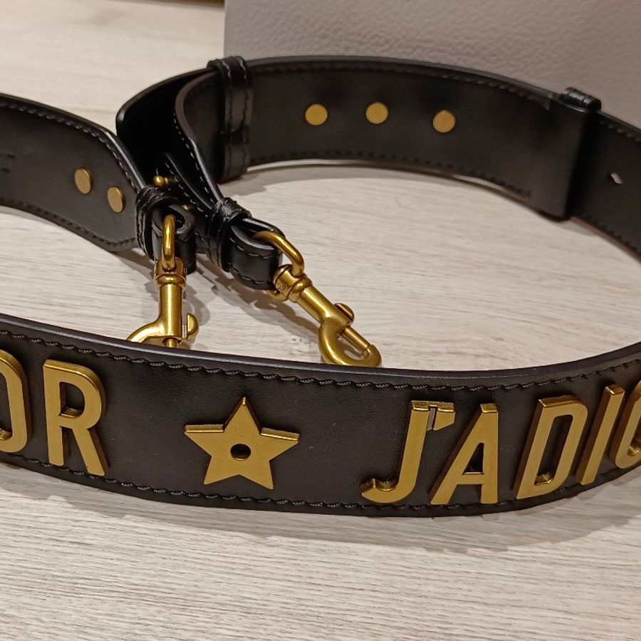 Christian Dior 經典 J’ADIOR 肩背包 鍊帶肩背包 手拿包 斜背包掀蓋式 黑色小牛皮 另附兩款背帶-16