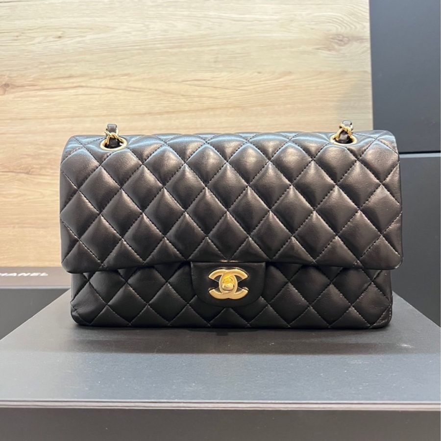 CHANEL CF25 黑金羊皮 25開 99新-13