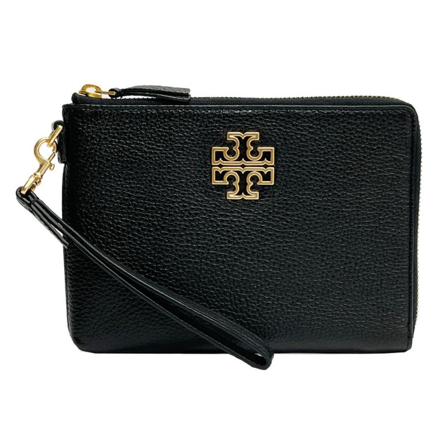 【全新】TORY BURCH 牛皮大零錢/手拿包(大款-黑)-0