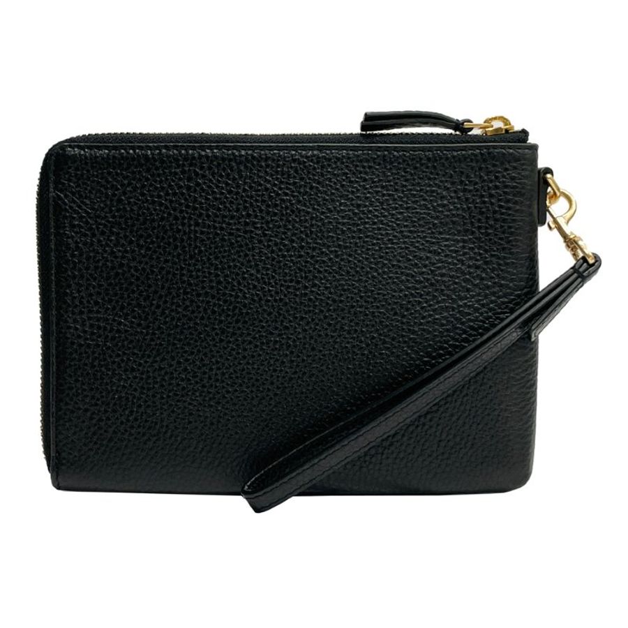 【全新】TORY BURCH 牛皮大零錢/手拿包(大款-黑)-2