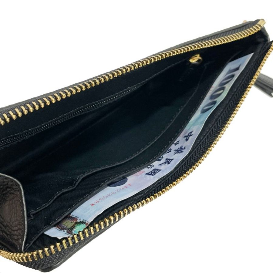 【全新】TORY BURCH 牛皮大零錢/手拿包(大款-黑)-4