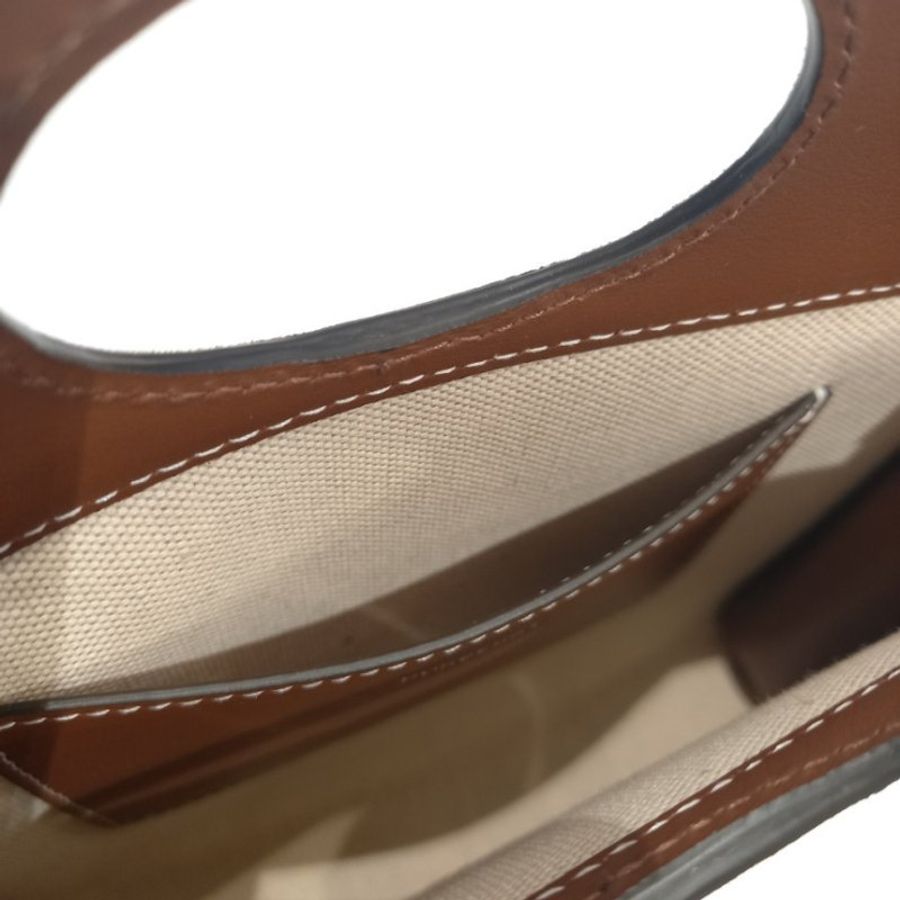 Burberry 80551871 Pocket 迷你双色帆布拼皮革口袋包 黑色《佳節年終折扣》-6