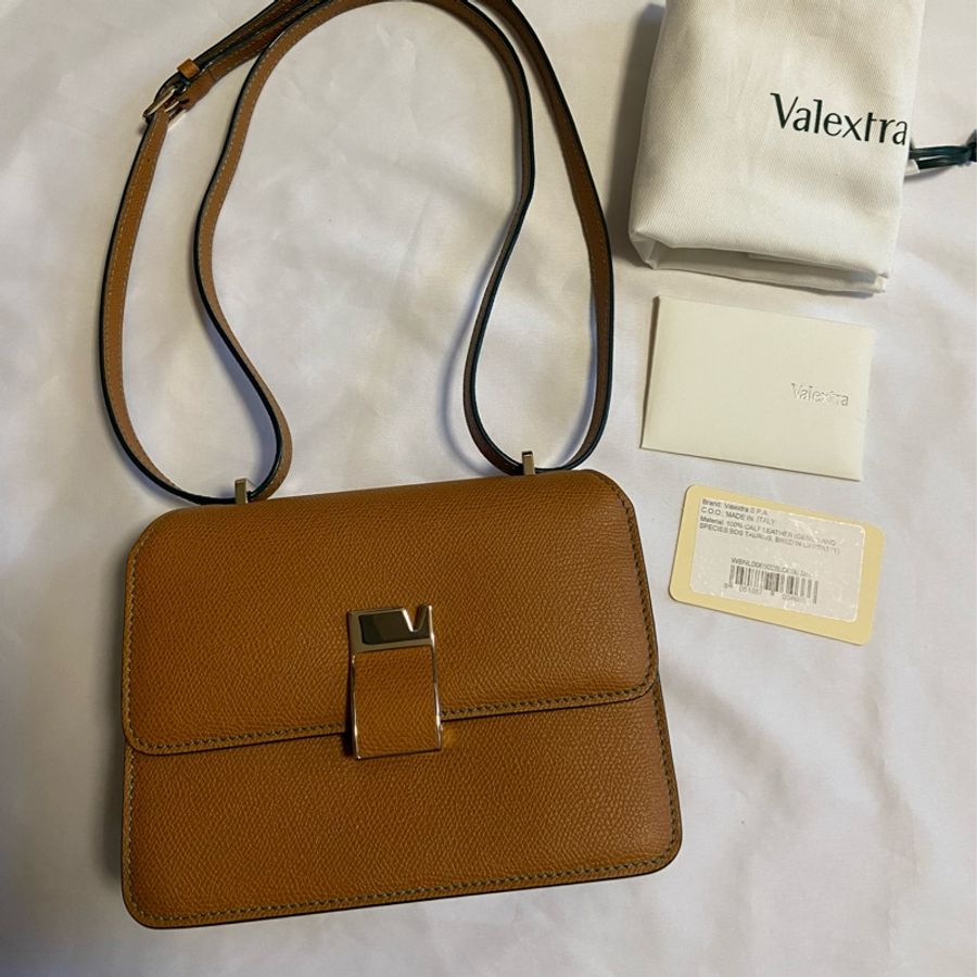 全新valextra nolo crossbody mini bag (Havana brown)-0