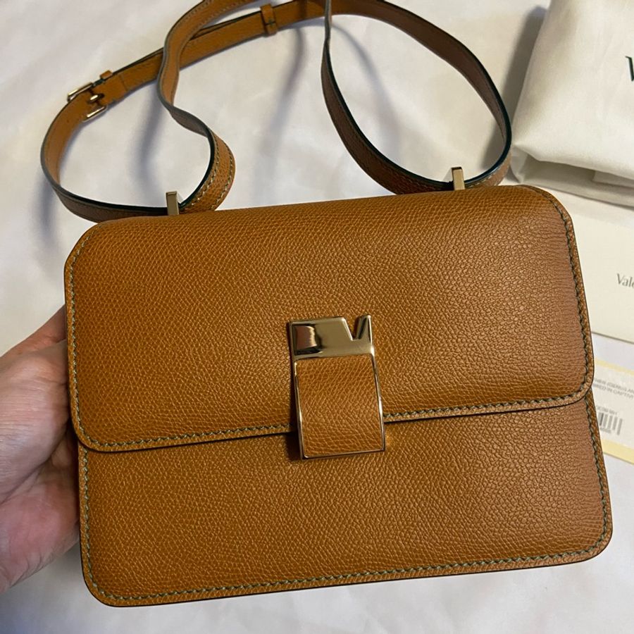 全新valextra nolo crossbody mini bag (Havana brown)-1