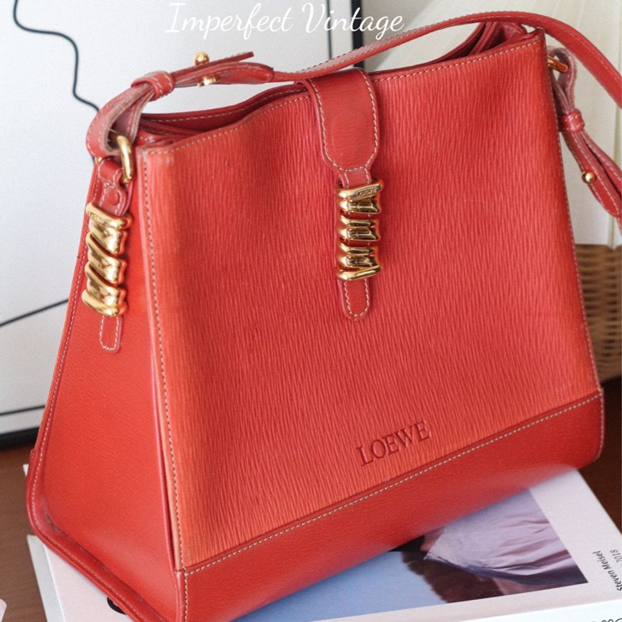 Loewe中古蛇骨包-0