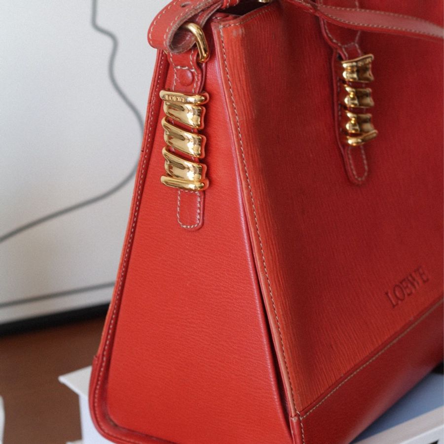 Loewe中古蛇骨包-3