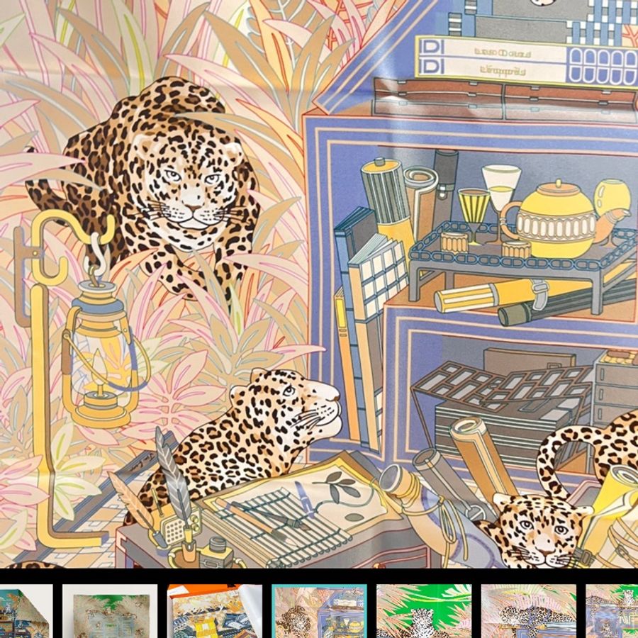 🐎 Les Douze Leopards 90雙面方巾 🐎-2