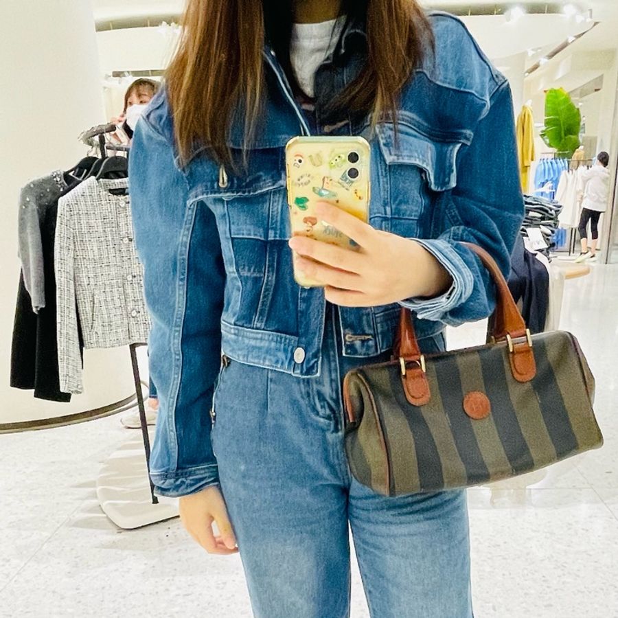 Fendi Vintage Striped Boston Bag 芬迪中古條紋波士頓包-6