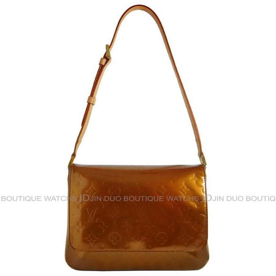 金鐸精品~C708 LOUIS VUITTTON LV 路易威登 M91124 青銅色漆皮肩背包-0