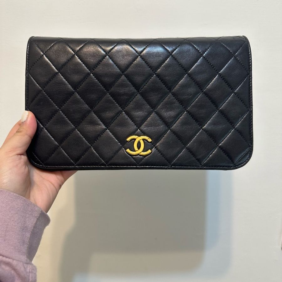 Vintage Chanel 黑金羊包-5