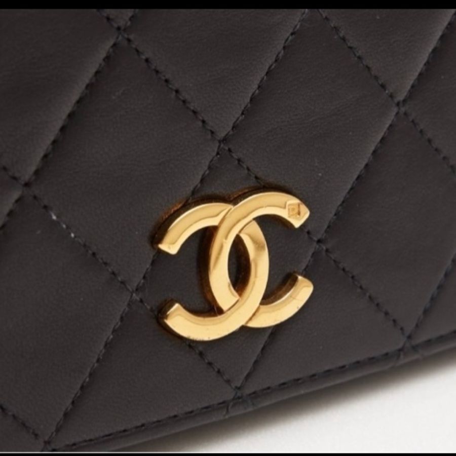 Vintage Chanel 黑金羊包-11