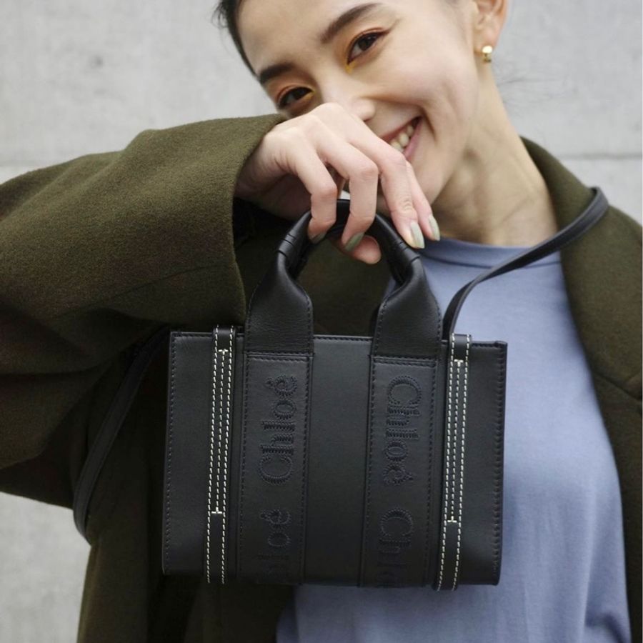 Chloe woody mini 兩用托特(黑)-0
