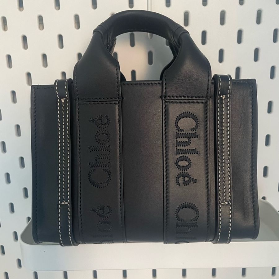 Chloe woody mini 兩用托特(黑)-10