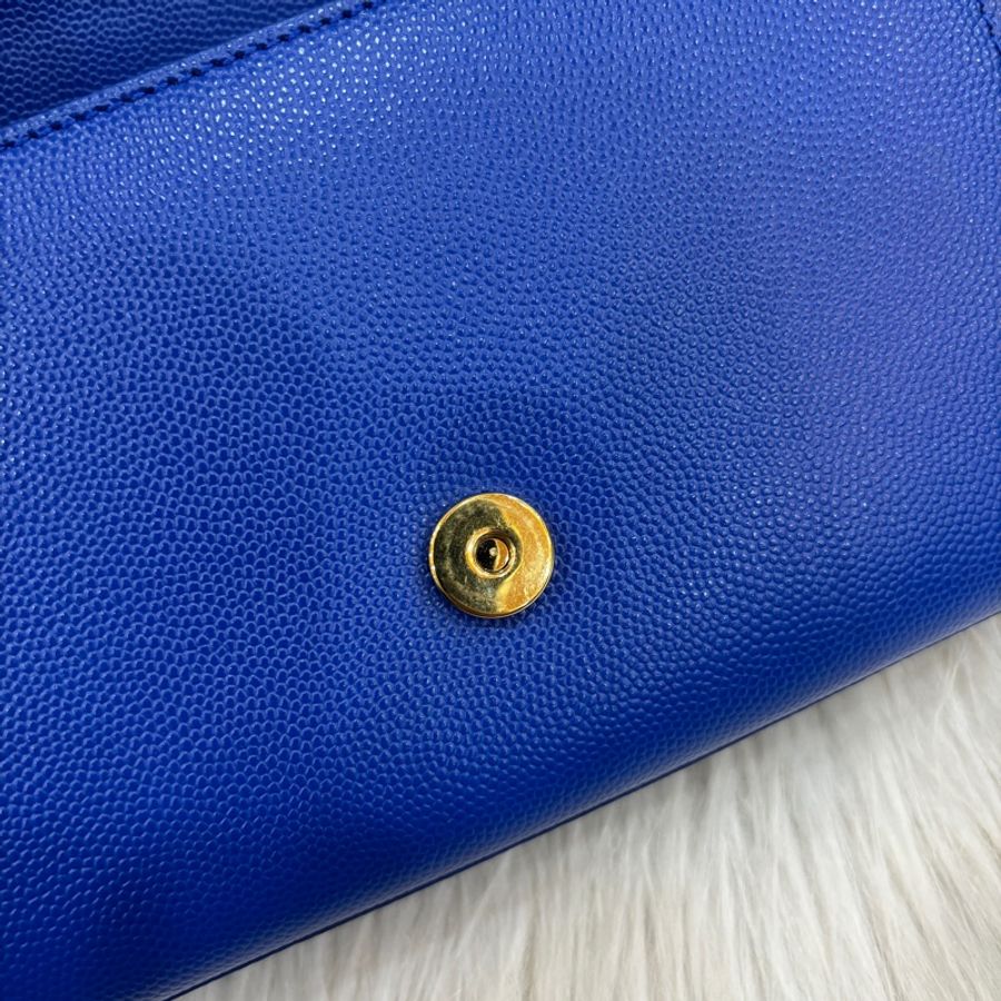 YSL 344620藍魚子醬牛皮金鍊Kate斜背包-23
