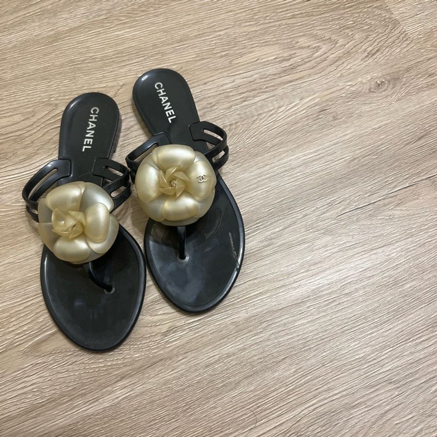 Chanel 山茶花拖鞋 美品-2